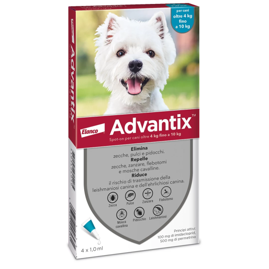 ADVANTIX per cani 4-10kg | 6 Pipette
