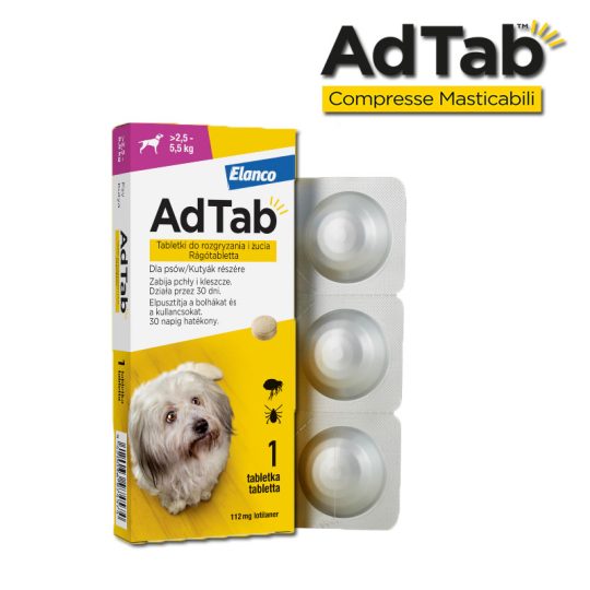 AdTab - Compresse masticabili Cane 2,5 - 5,5 kg