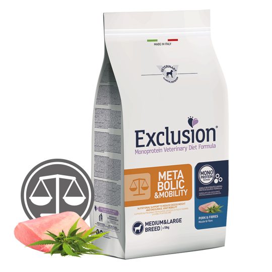 EXCLUSION METABOLIC & MOBILITY PORK AND FIBRES MEDIUM&LARGE