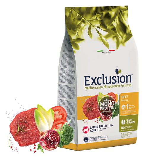 EXCLUSION MEDITERRANEO ADULT BEEF LARGE 12KG