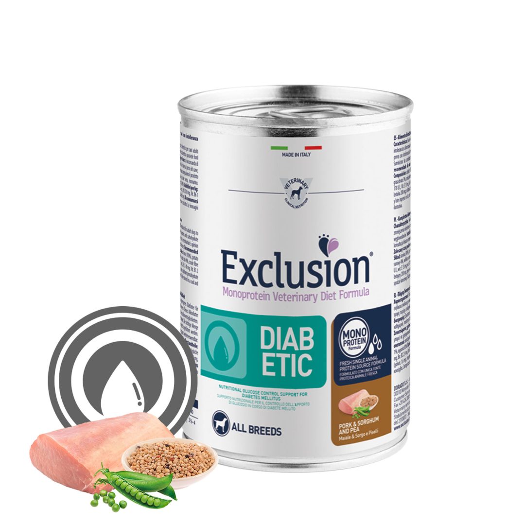 EXCLUSION DIABETIC PORK & SORGHUM AND PEA 400g