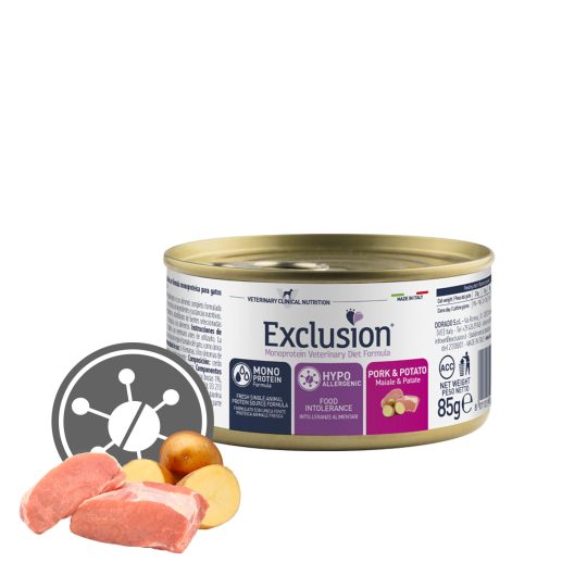 EXCLUSION HYPOALLERGENIC CAT PORK AND POTATO 85g