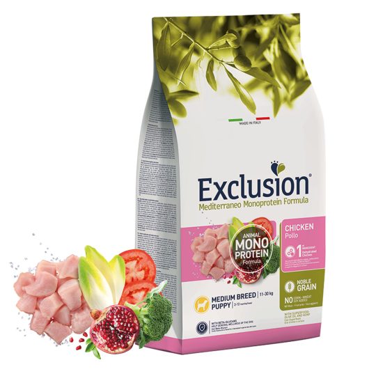 EXCLUSION MEDITERRANEO PUPPY CHICKEN MEDIUM 3Kg