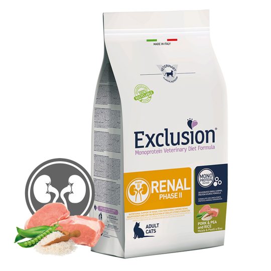 EXCLUSION RENAL CAT PORK & PEA AND RICE PHASE II