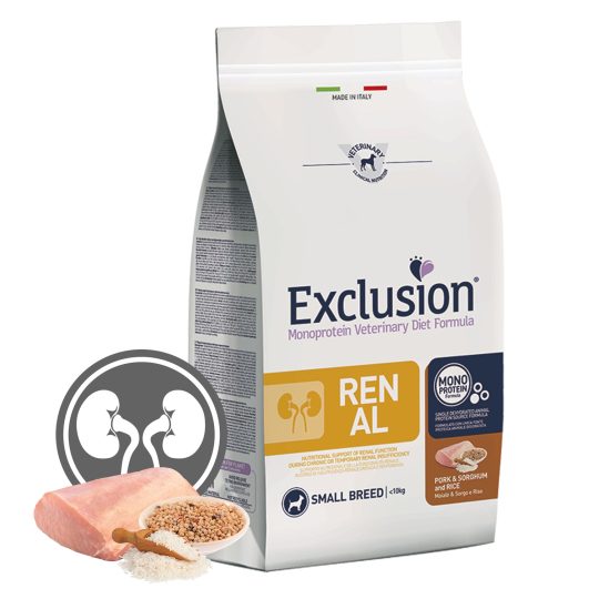 EXCLUSION RENAL PORK & SORGHUM AND RICE SMALL 2KG