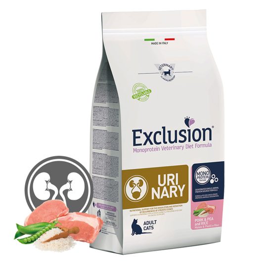 EXCLUSION URINARY CAT PORK & PEA AND RICE