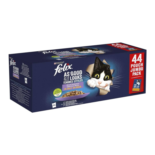 Felix Pouch Jumbo Pack 44X85g Gelatina