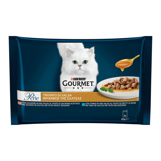 Gourmet Perle Trionfo In Salsa Salmone E Tonno 4 X 85g