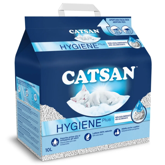 Catsan Hygiene Plus Lettiera 10L