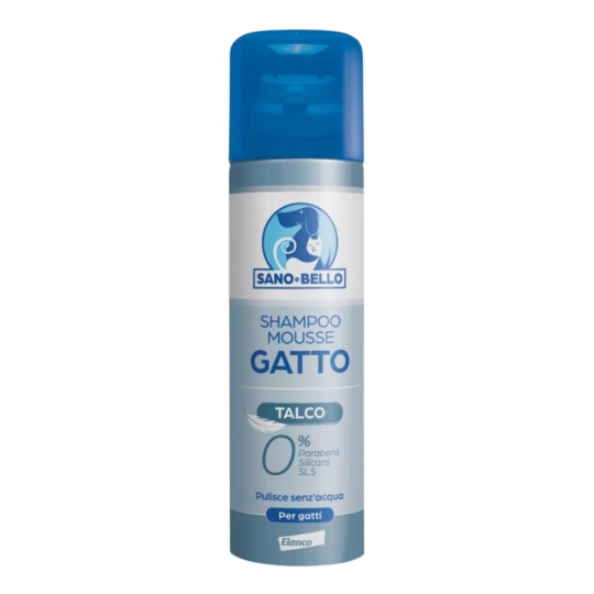 Shampoo Mousse Per Gatti Talco 200ml