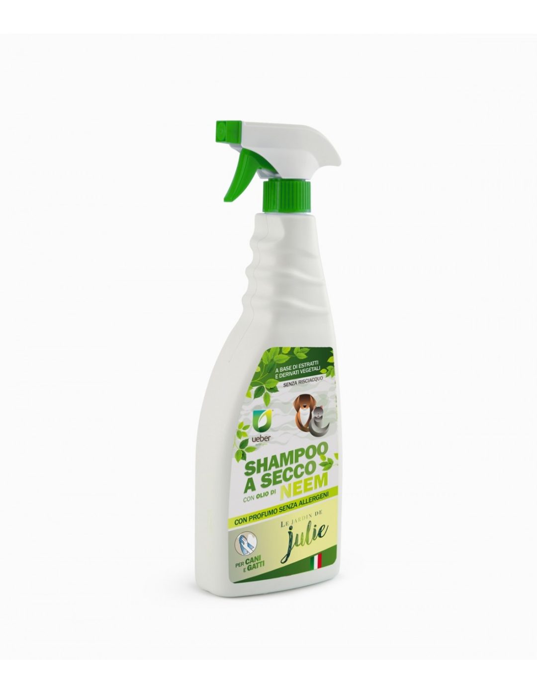 Ueber - Shampoo a Secco con Olio di Neem per Cani e Gatti 750g