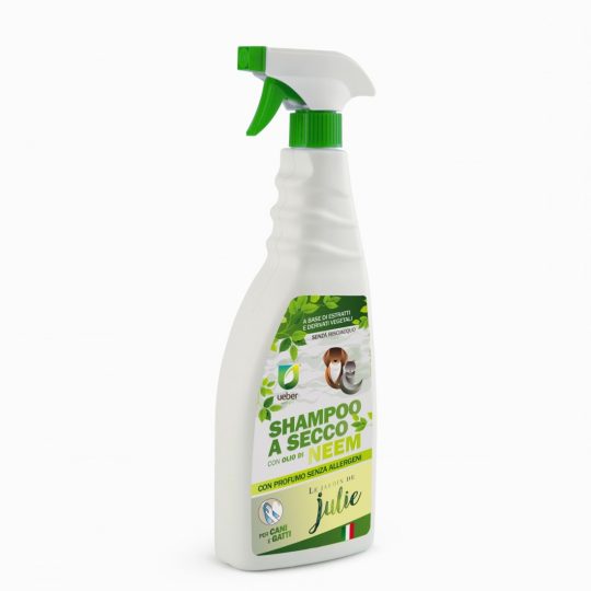 Ueber - Shampoo a Secco con Olio di Neem per Cani e Gatti 750g