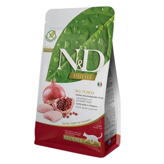 N&D CAT PRIME NEUTERED POLLO E MELOGRANO 1.5Kg