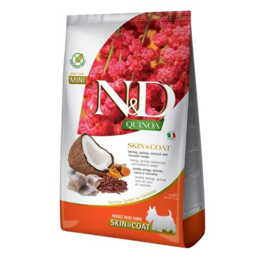 N&D NEUTERED ADULT SKIN&COAT ARINGA QUINOA COCCO E CURCUMA 2.5KG