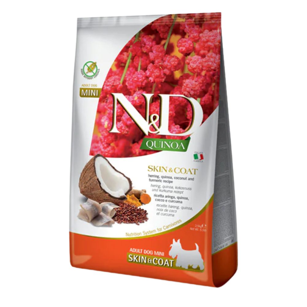 N&D NEUTERED ADULT SKIN&COAT ARINGA QUINOA COCCO E CURCUMA 1 N&D NEUTERED ADULT SKIN&COAT ARINGA QUINOA COCCO E CURCUMA 2.5KG