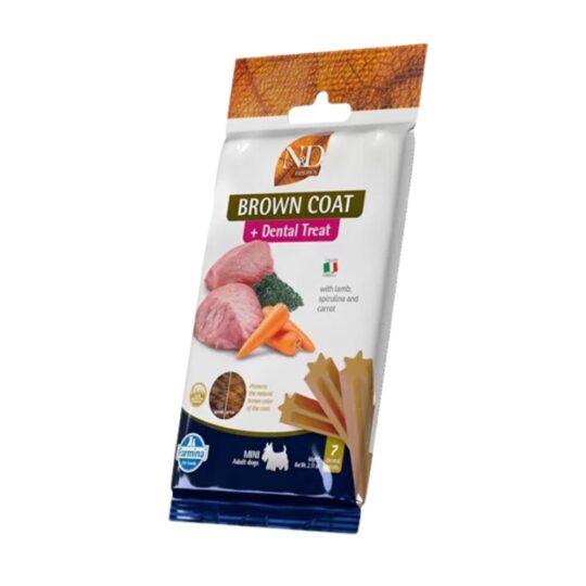 Farmina Snack Cane Mini Adult Brown Coat Dental Treat Agnello 60g