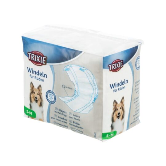 Trixie Pannolini a Fascia per Cani Maschi taglia S-M da 12 pz