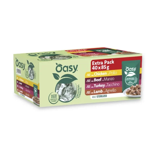 Oasy Original Formula Cat Sterilised Busta Multipack 40x85G Pesce